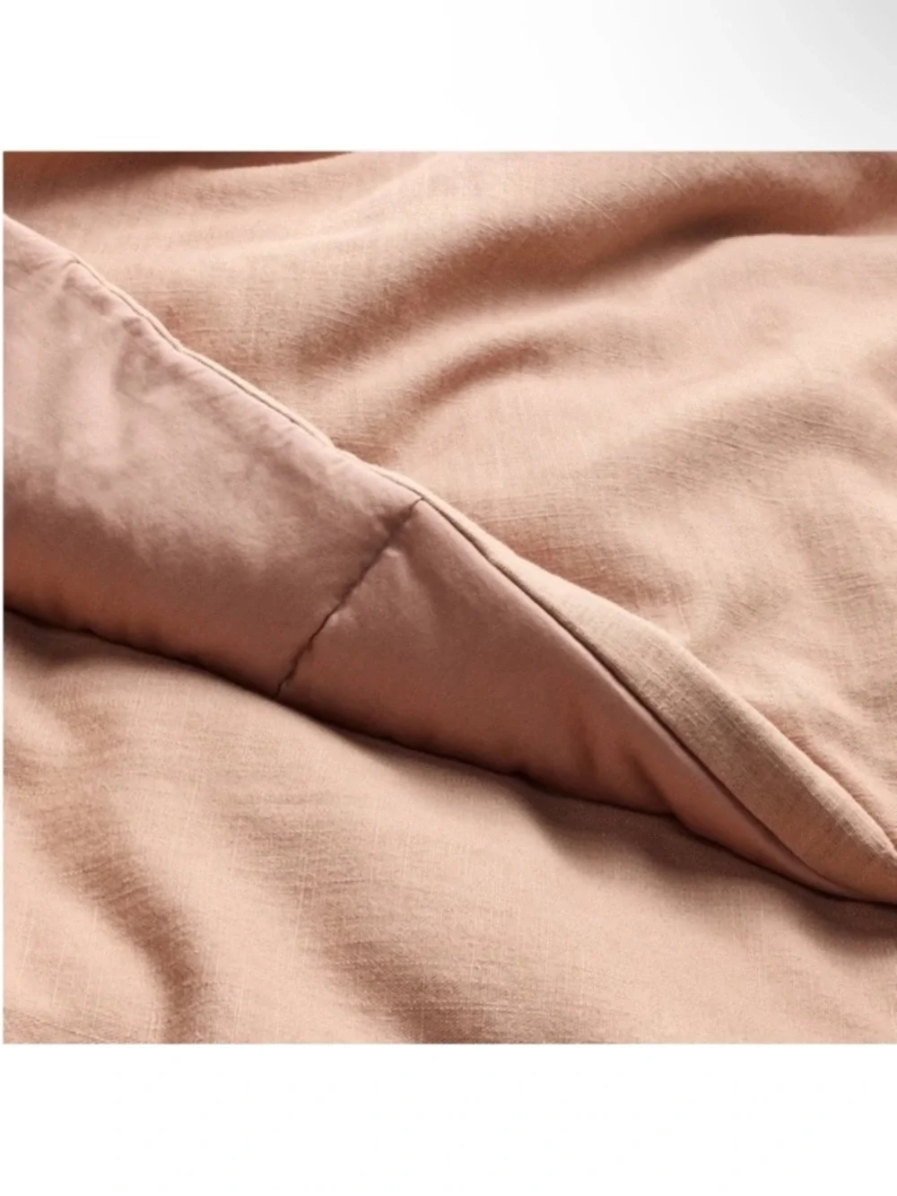 NWT Full/Queen Heavyweight Linen Blend Comforter and Sham Set Light Adobe Clay